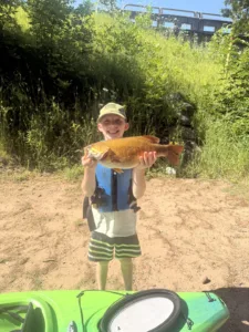 John Liikala lands 19” seven pound Smallmouth Bass